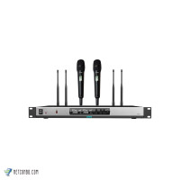 DSPPA D5821 UHF Wireless Microphone System+2 Handheld Wireless Microphones